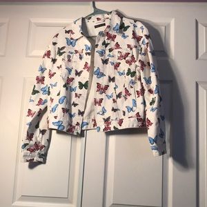 Butterfly jean jacket.